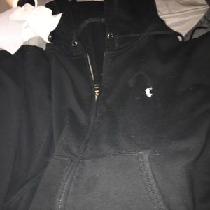 Black Polo RL zip up